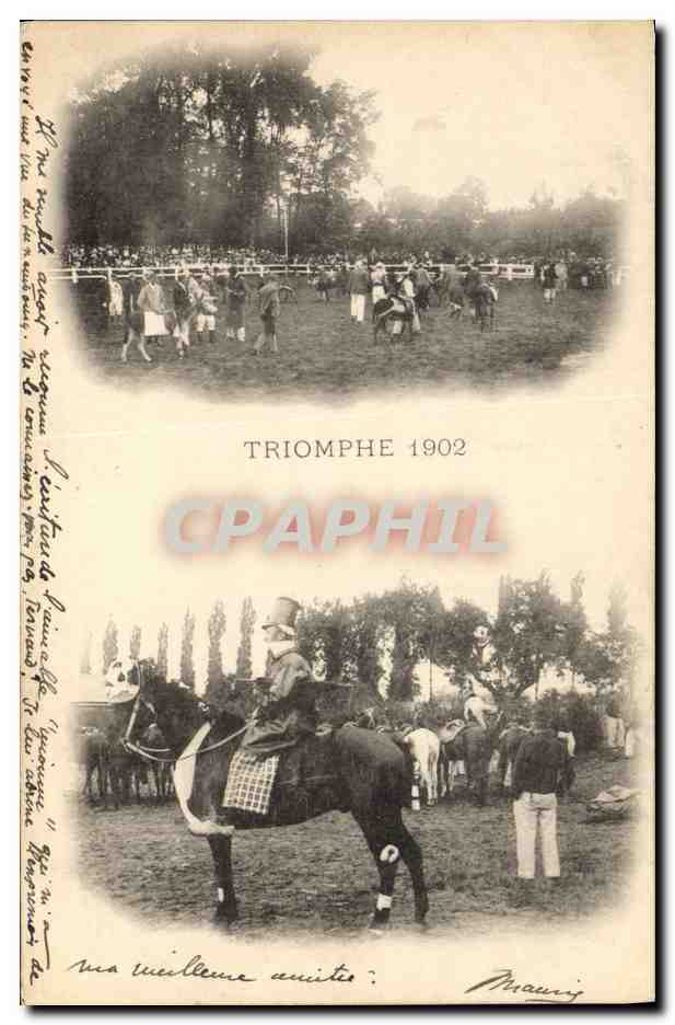 Triomphe 1902 — Hippodrome de Maisons-Laffitte — éditeur Mannij, n° de série non visible