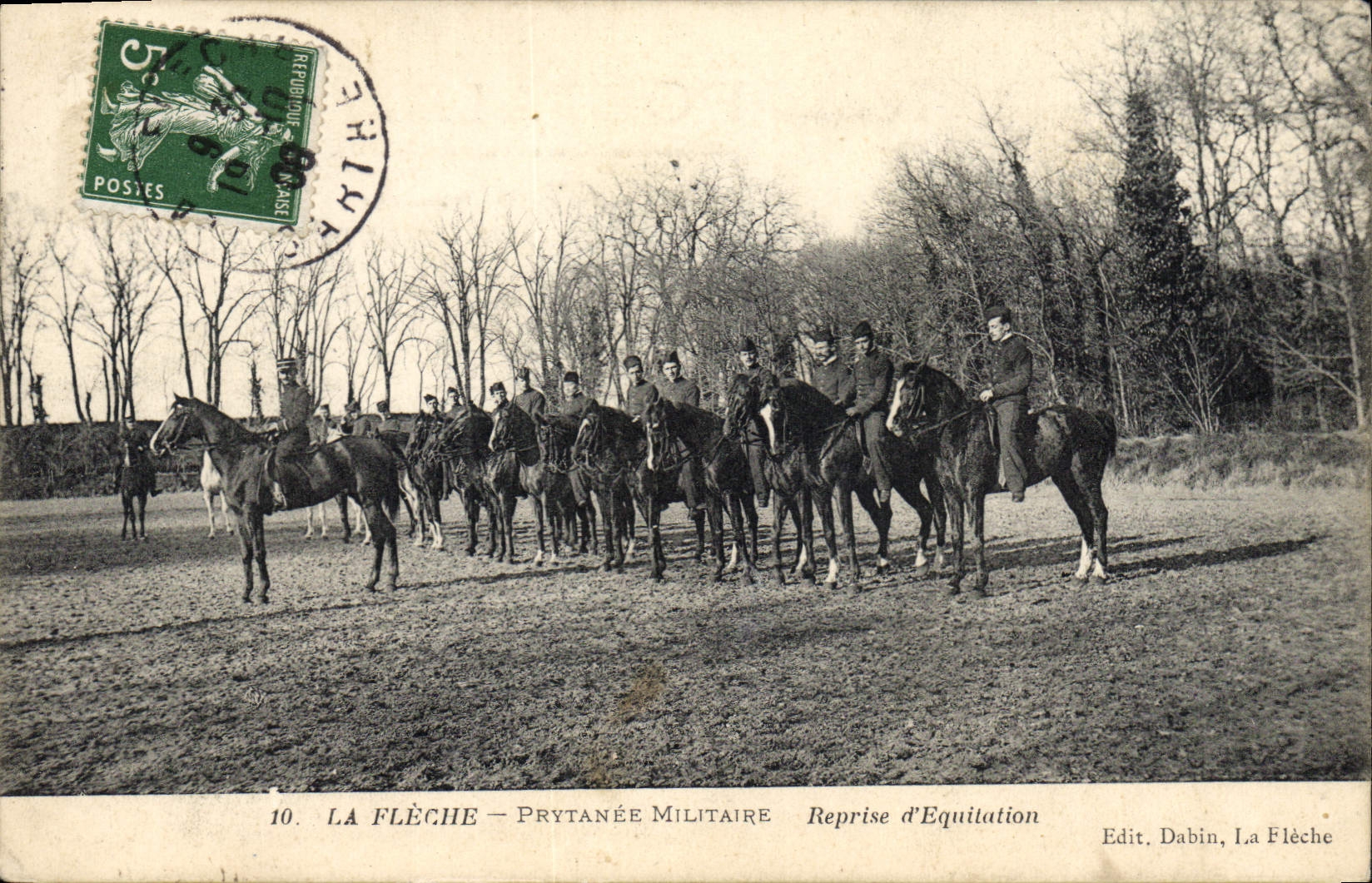 La Flèche — Prytanée Militaire — Reprise d'Équitation — Edit. Dabin, La Flèche