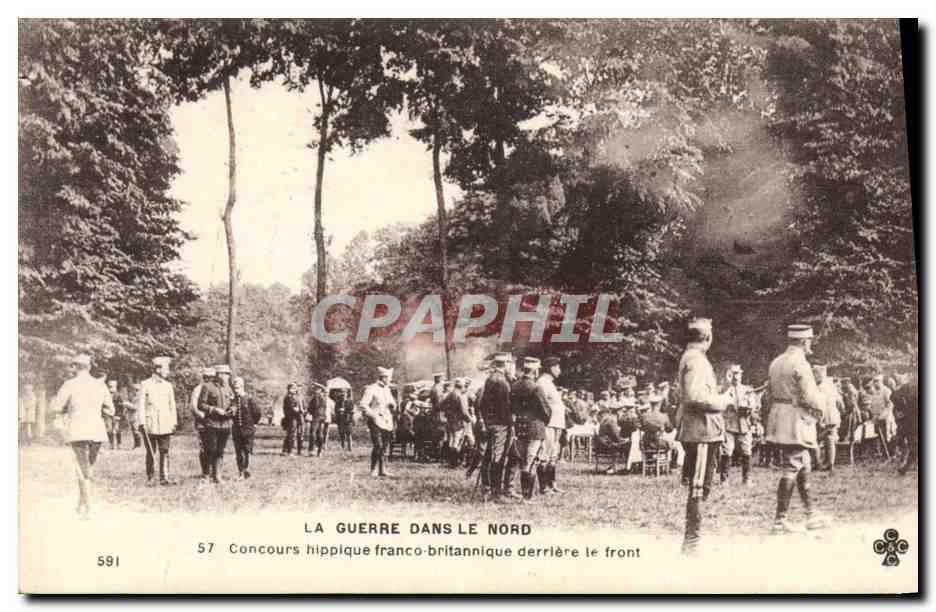 Concours hippique franco-britannique derrière le front — La Guerre dans le Nord — Éditeur : CPAPHIL, n° 57