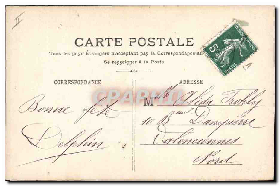 Sainte Catherine — S. Catherine — éditeur inconnu, n° de série 80 — Verso