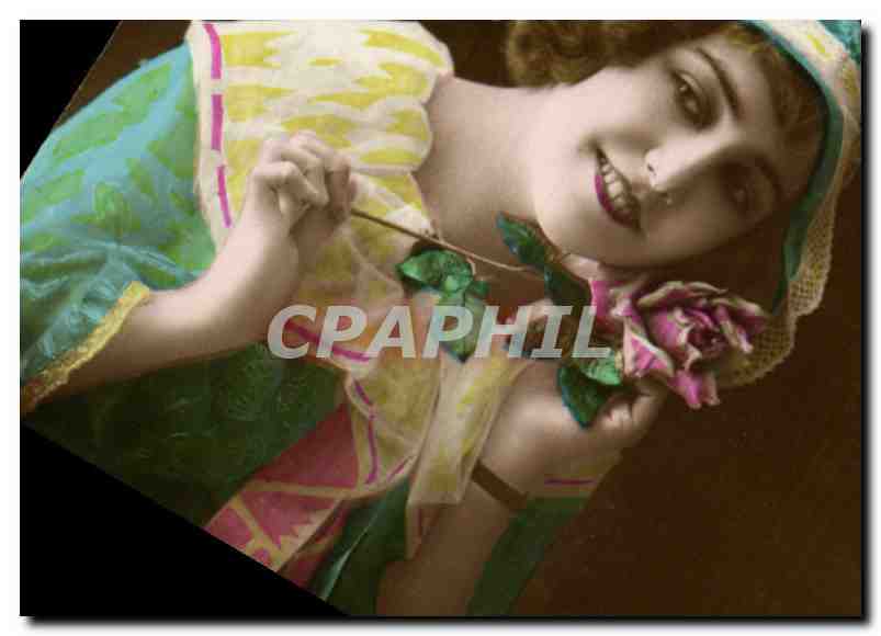 CPA Fantaisie Femme Bonnet Ste Catherine