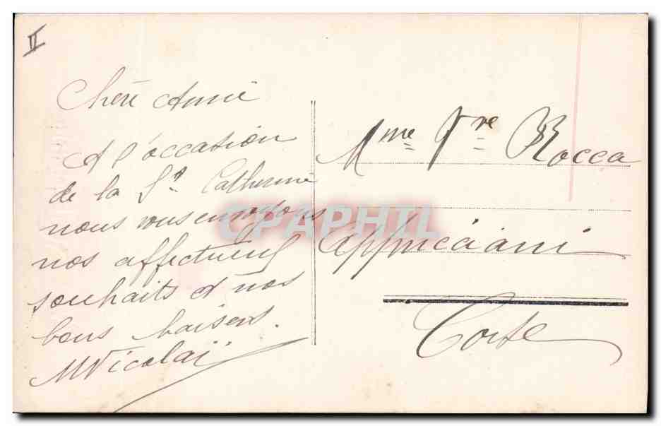 CPA Fantaisie Femme Bonnet Ste Catherine — Verso