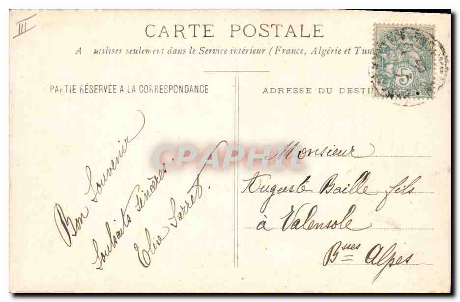 J'AIX — Souvenir 1906 — Éditeur R. Rousset — Reverso