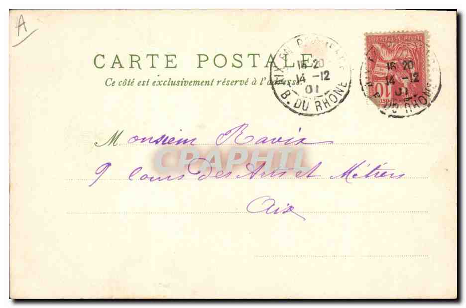 Paysage hivernal — Janvier 1908 — Eugyenbourg, Les Mois, Série II — Rückseite