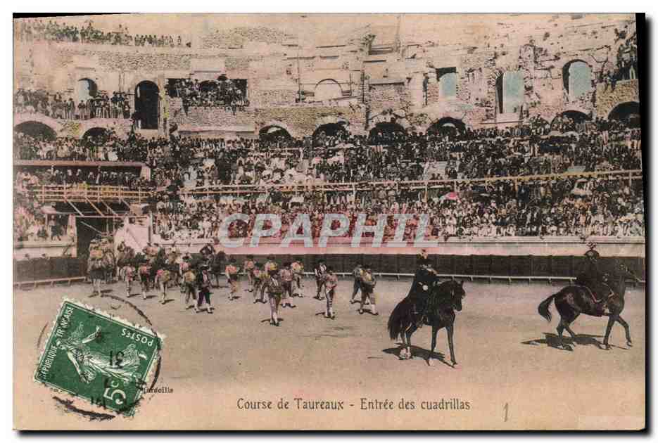 CPA Corrida Course de taureaux Entree des cuadrillas