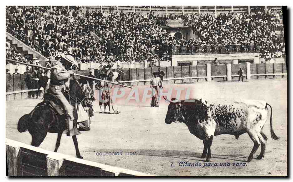 CPA Corrida Course de taureaux Citando para una vara