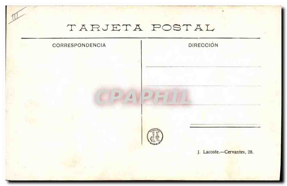 CPA Corrida Course de taureaux Citando para una vara — Rückseite