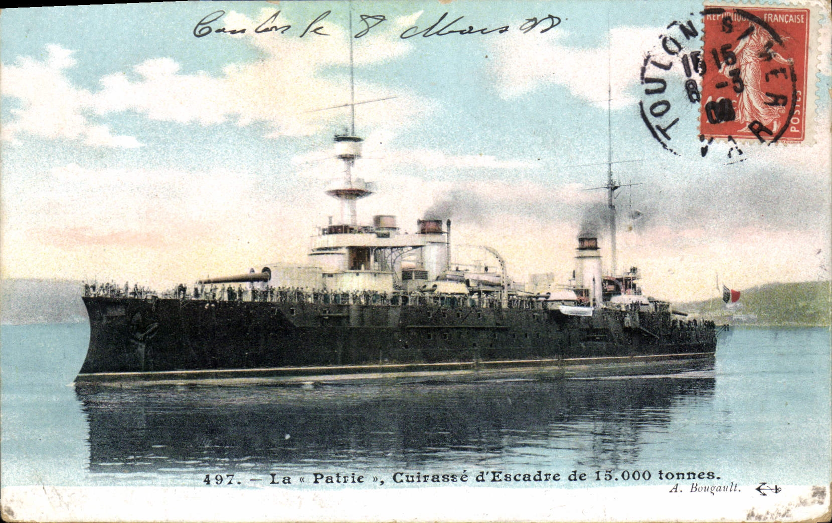 La « Patrie », Cuirassé d'Escadre de 15.000 tonnes — A. Bougault, n° 497