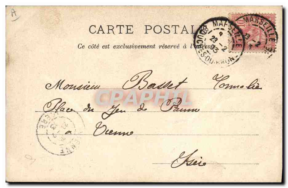 Marseille — Le Cuirassé "Le Pothuau" dans le Bassin National — L'H. Paris, n°14 — Verso