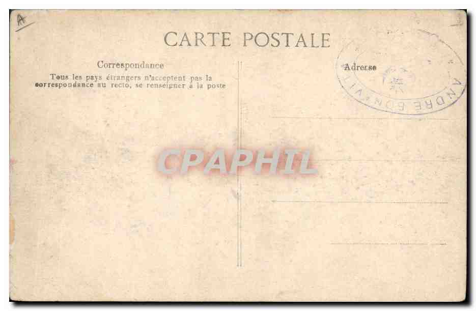 CPA Bateau de Guerre Patrie Cuirasse d'escadre — Achterkant