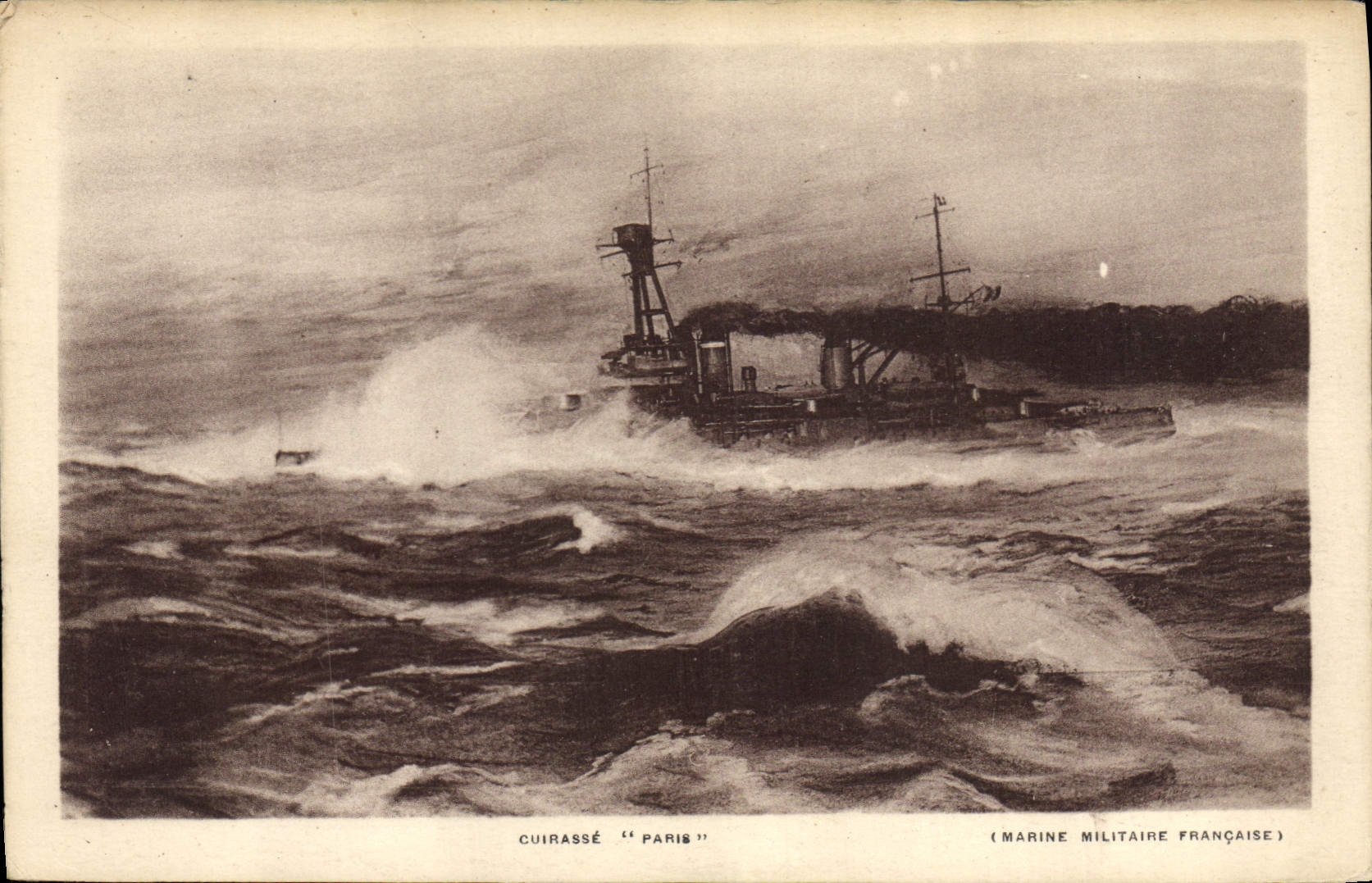CPA Bateau de Guerre Cuirasse Patris