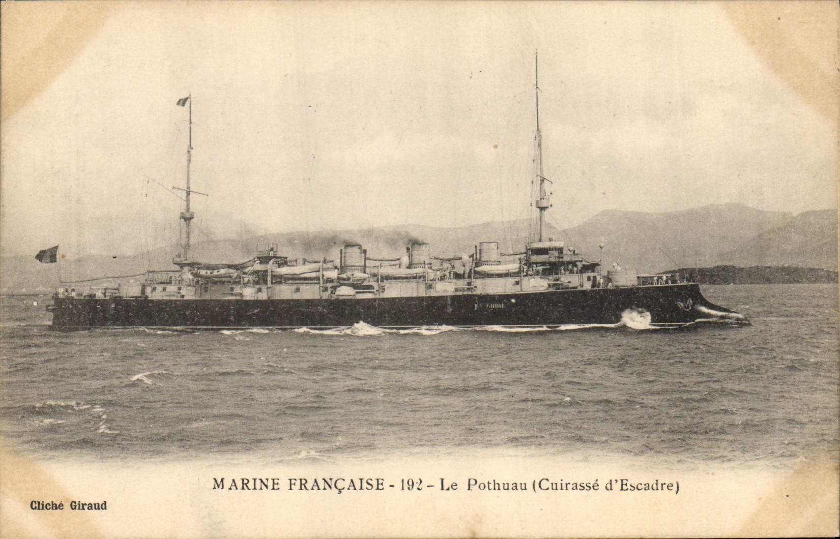 CPA Bateau de Guerre Le Pothuau Cuirasse d'escadre