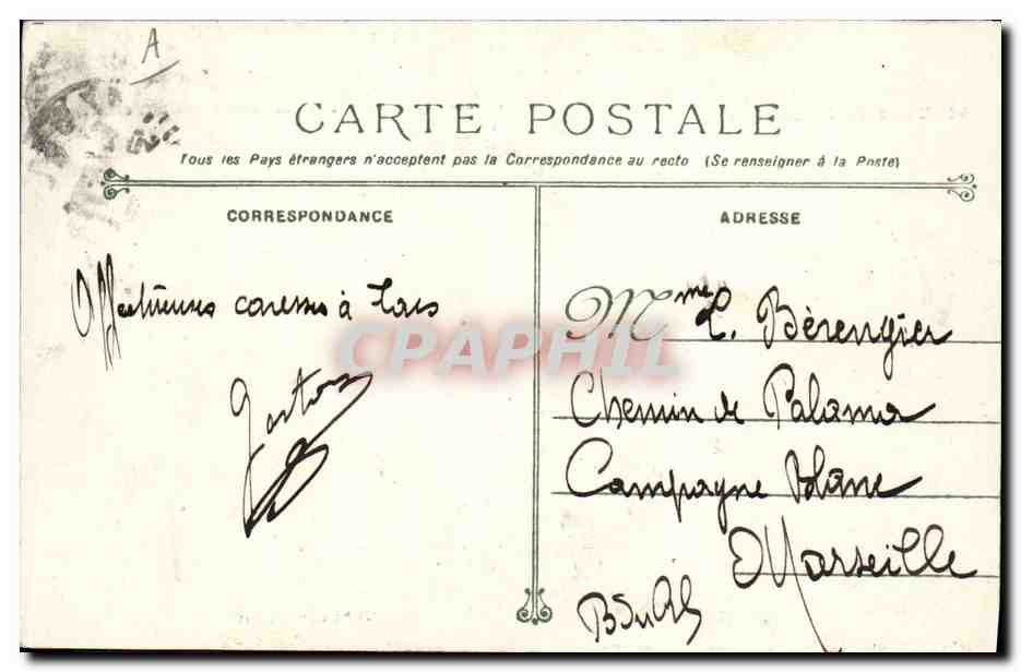 Tourelle historique — Croiseur POTHUAU — Marine Militaire Française — éditeur Marius Bar — Verso