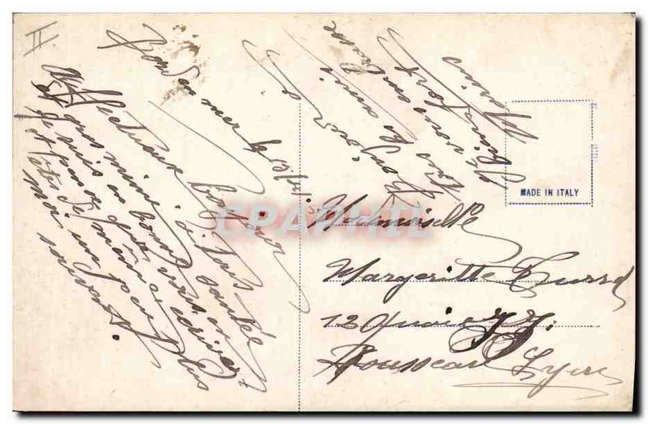 CPA Bateau de Guerre Paris — Verso