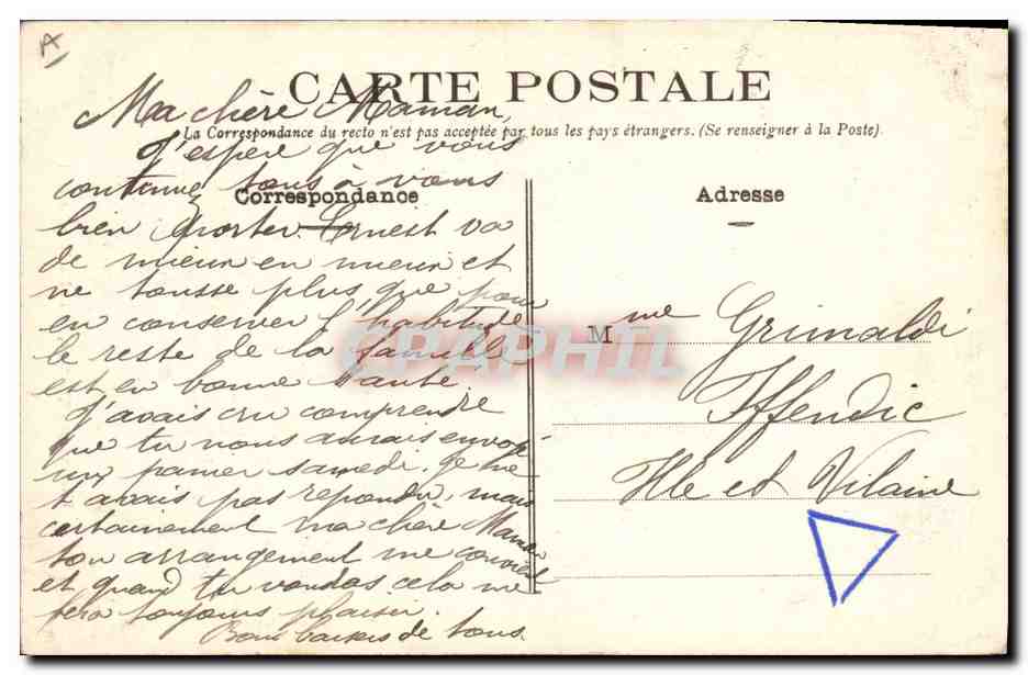 CPA Folklore Costumes de Douarnenez a Audierne  — Verso