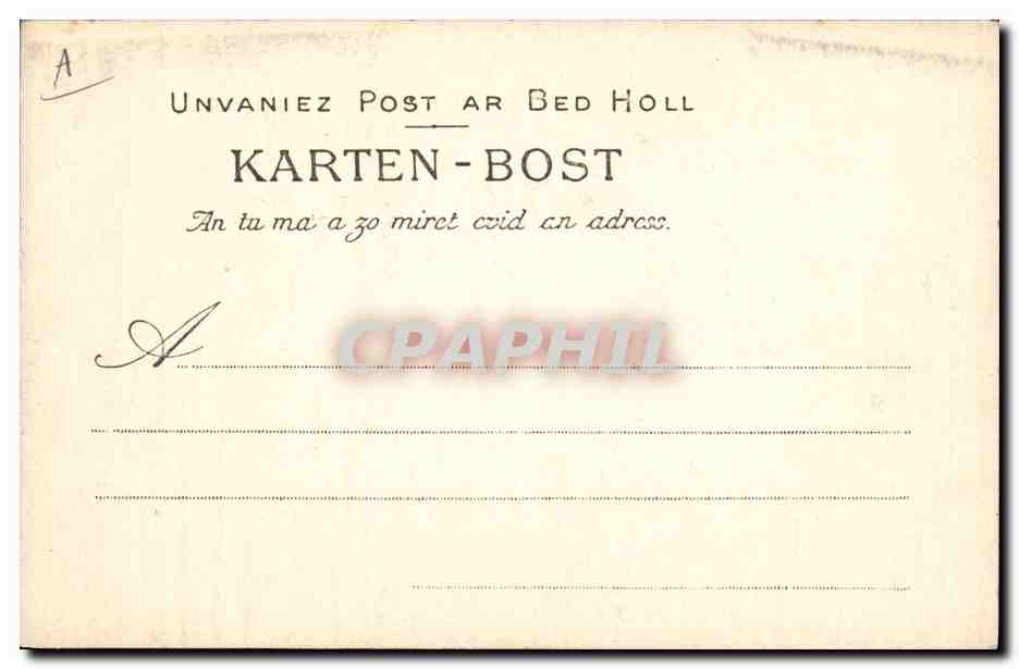 CPA Folklore Jeune fille de Lesneven et Folgoet  — Verso