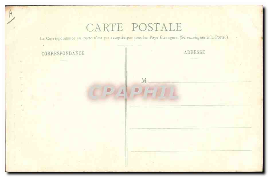 CPA Folklore Costume de Quimperle  — Verso