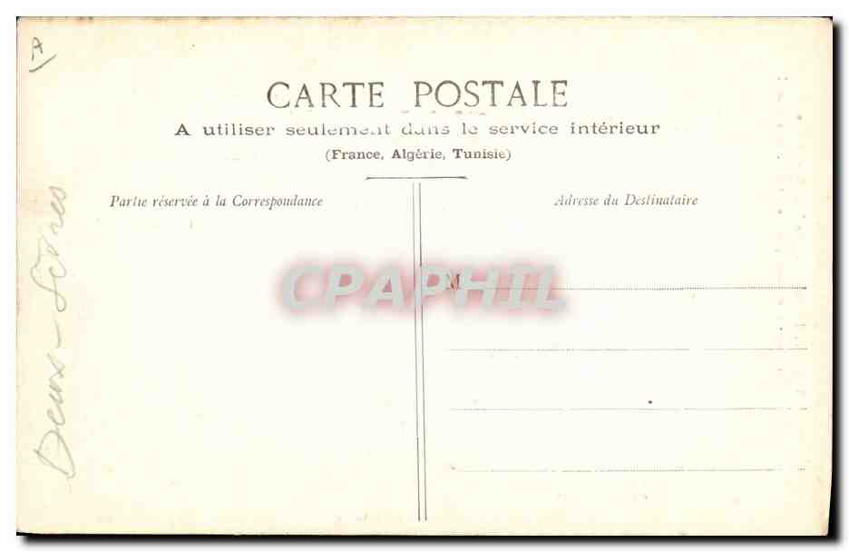 CPA Folklore Parthenay  — Verso
