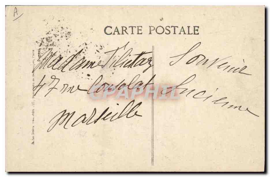 CPA Folklore Coiffe de Gouizec  — Verso