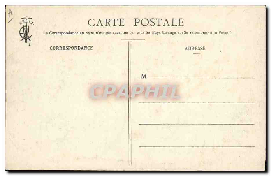 CPA Folklore Jeune fille du pays de Loudeac Uzel Mur  — Verso