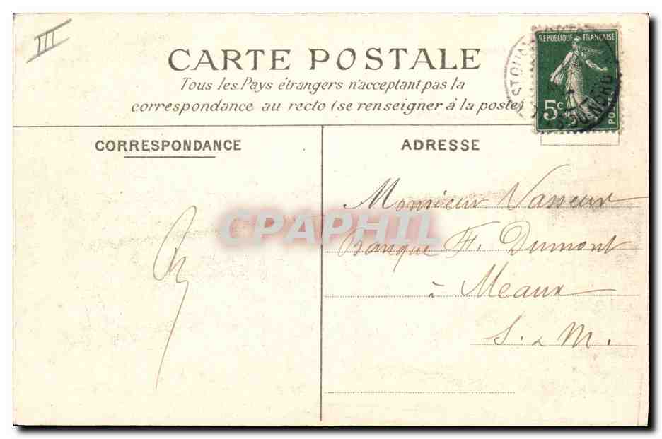CPA Folklore Une tricoteuse Ancienne Coiffe de St Quay Chat  — Verso