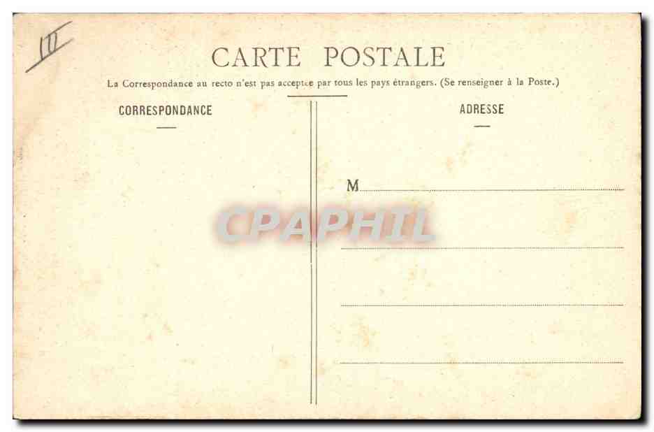 CPA Folklore Jeune fille de Trescalan Coiffe de deuil  — Verso