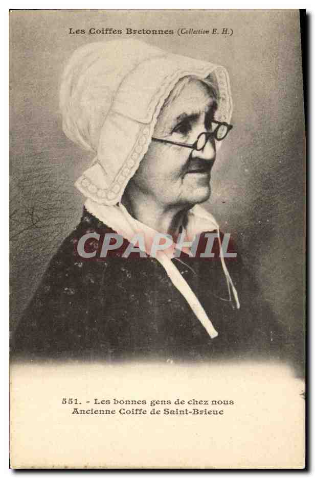 CPA Folklore Ancienne coiffe de Saint Brieuc 