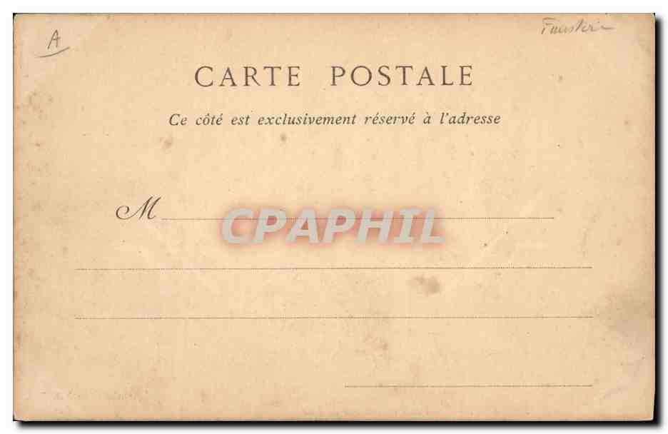 CPA Folklore Roscoff Habitants en costume de fete  — Verso