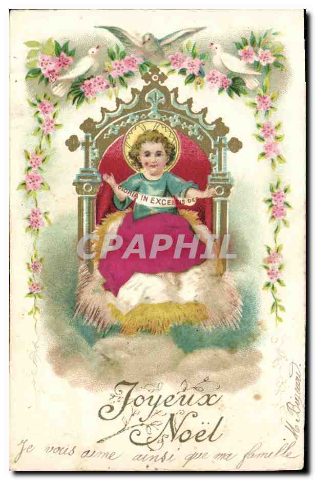 CPA Fantaisie Fleurs Noel Colombes 