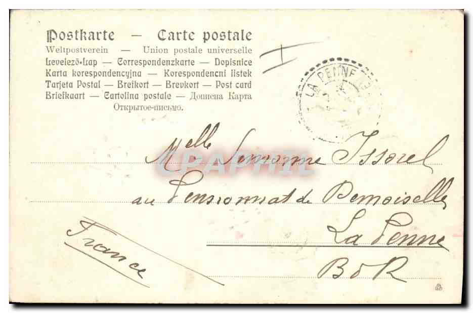 CPA Fantaisie Fleurs  — Verso