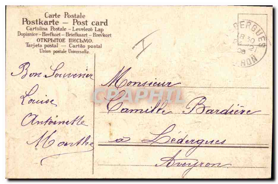CPA Fantaisie Fleurs  — Verso