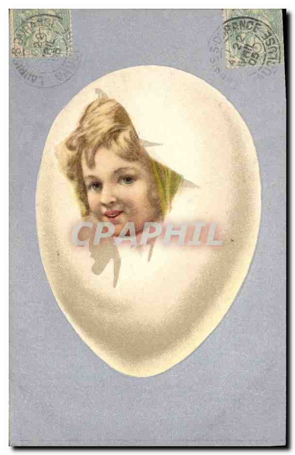 CPA Fantaisie Enfant oeuf 