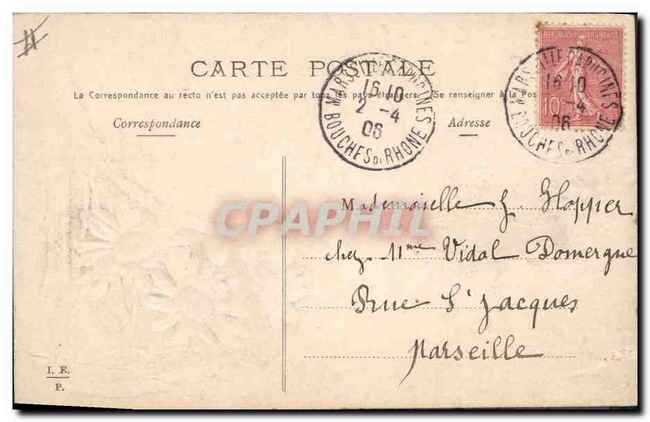 CPA Fantaisie Fleurs Poisson 1er Avril Paques — Verso