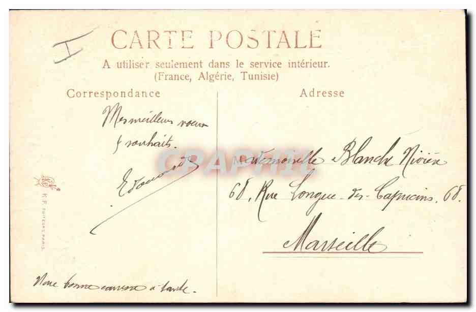 CPA Fantaisie Fleurs  — Verso