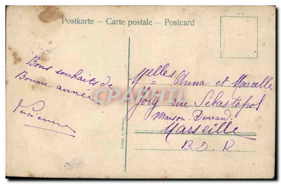 CPA Fantaisie Femme Enfant  — Rückseite
