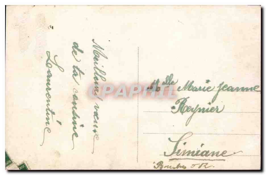 CPA Fantaisie Femme Fourrure  — Rückseite