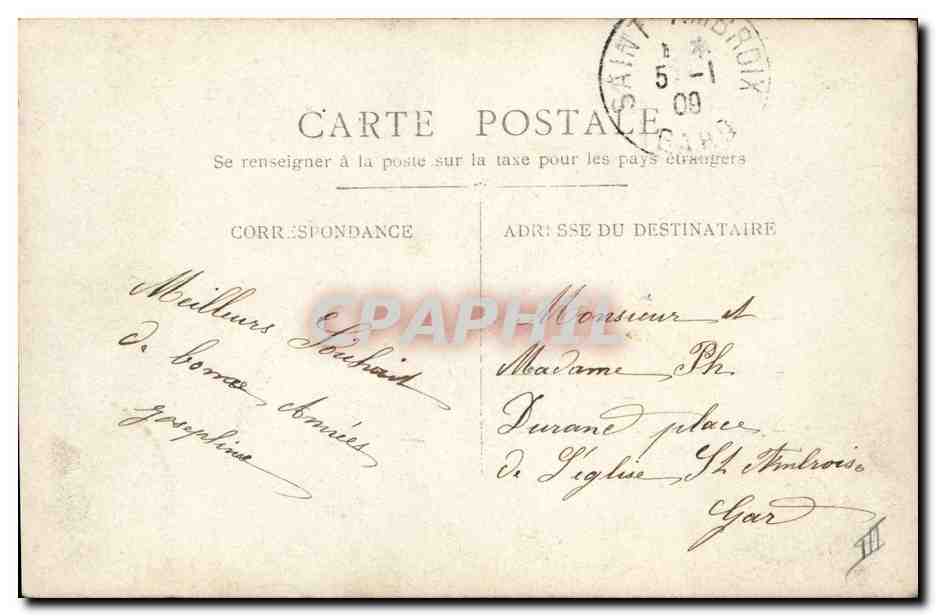 CPA Fantaisie Homme Fourrure  — Back