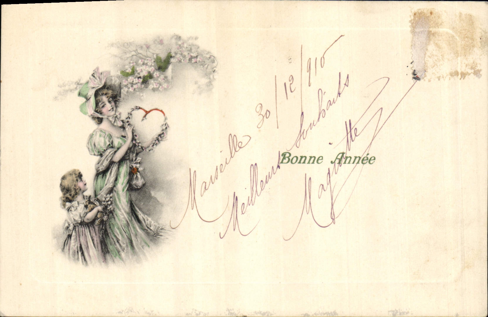 CPA Fantaisie Illustrateur Femme Enfant 