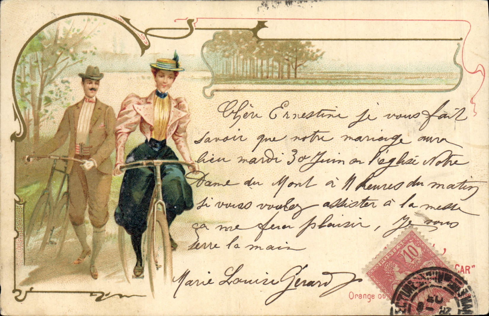 CPA Fantaisie Illustrateur Femme Velo Cycle 