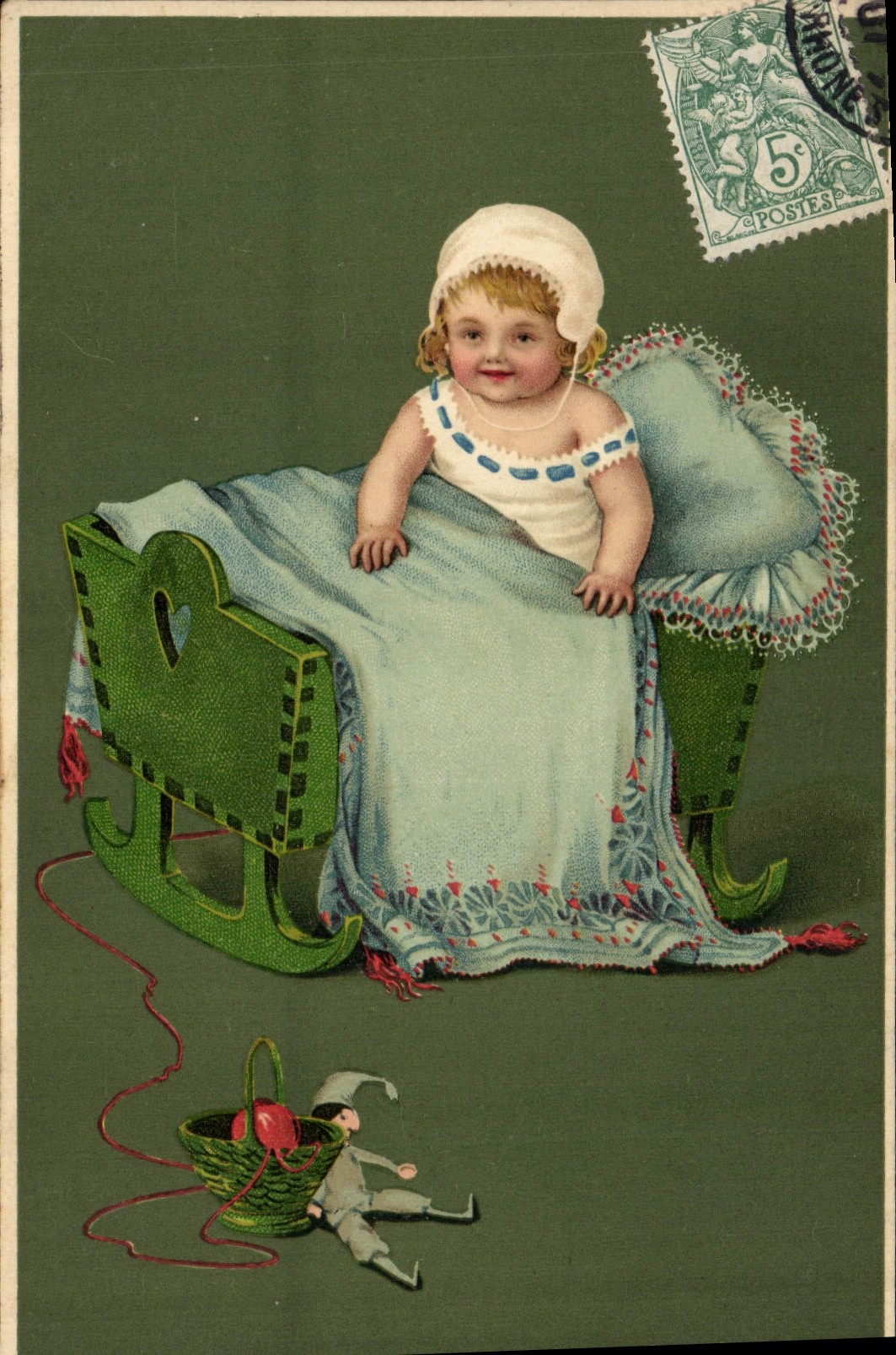 CPA Fantaisie Illustrateur Enfant Bebe Marionnette 