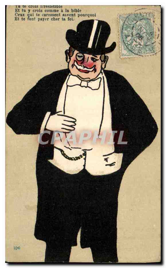 CPA Fantaisie Illustrateur Homme 