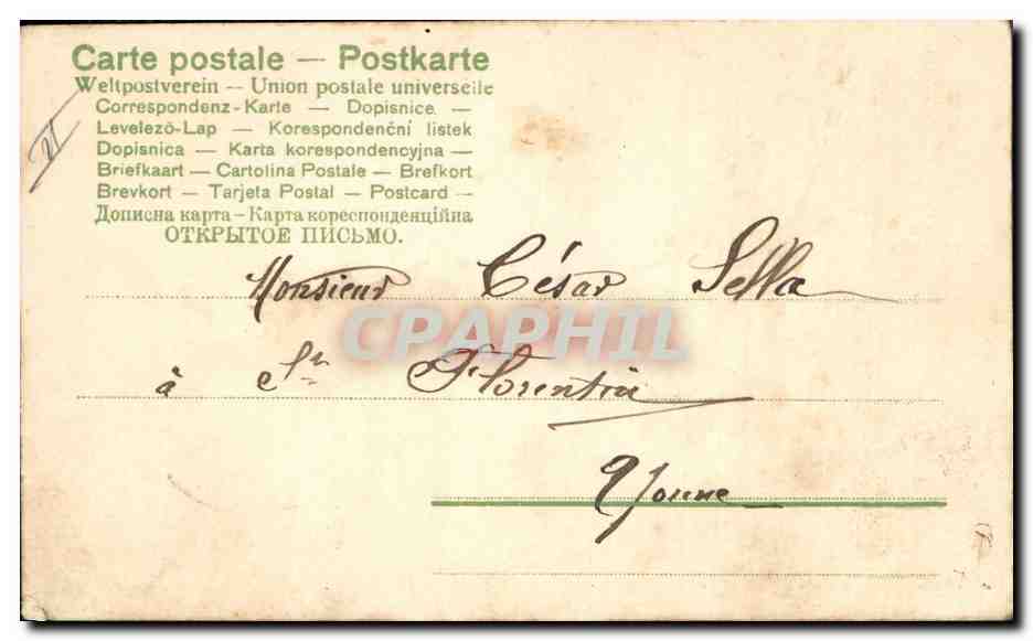 CPA Fantaisie Illustrateur Homme  — Rückseite