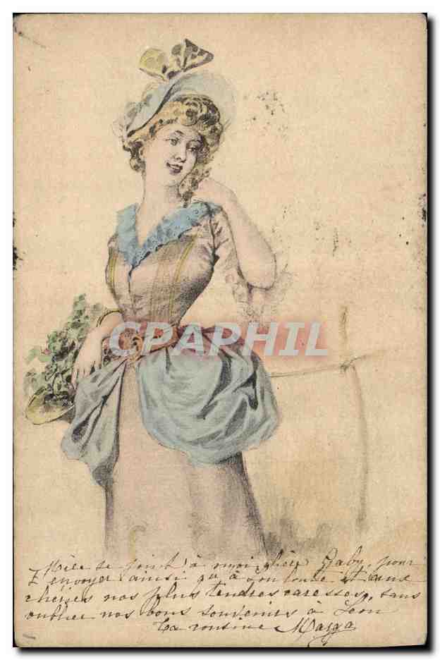 CPA Fantaisie Illustrateur Femme 