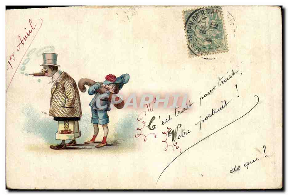 CPA Fantaisie Illustrateur Enfants Cigare 