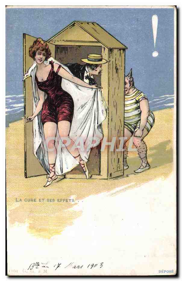 CPA Fantaisie Illustrateur Femme La cure et ses effets 