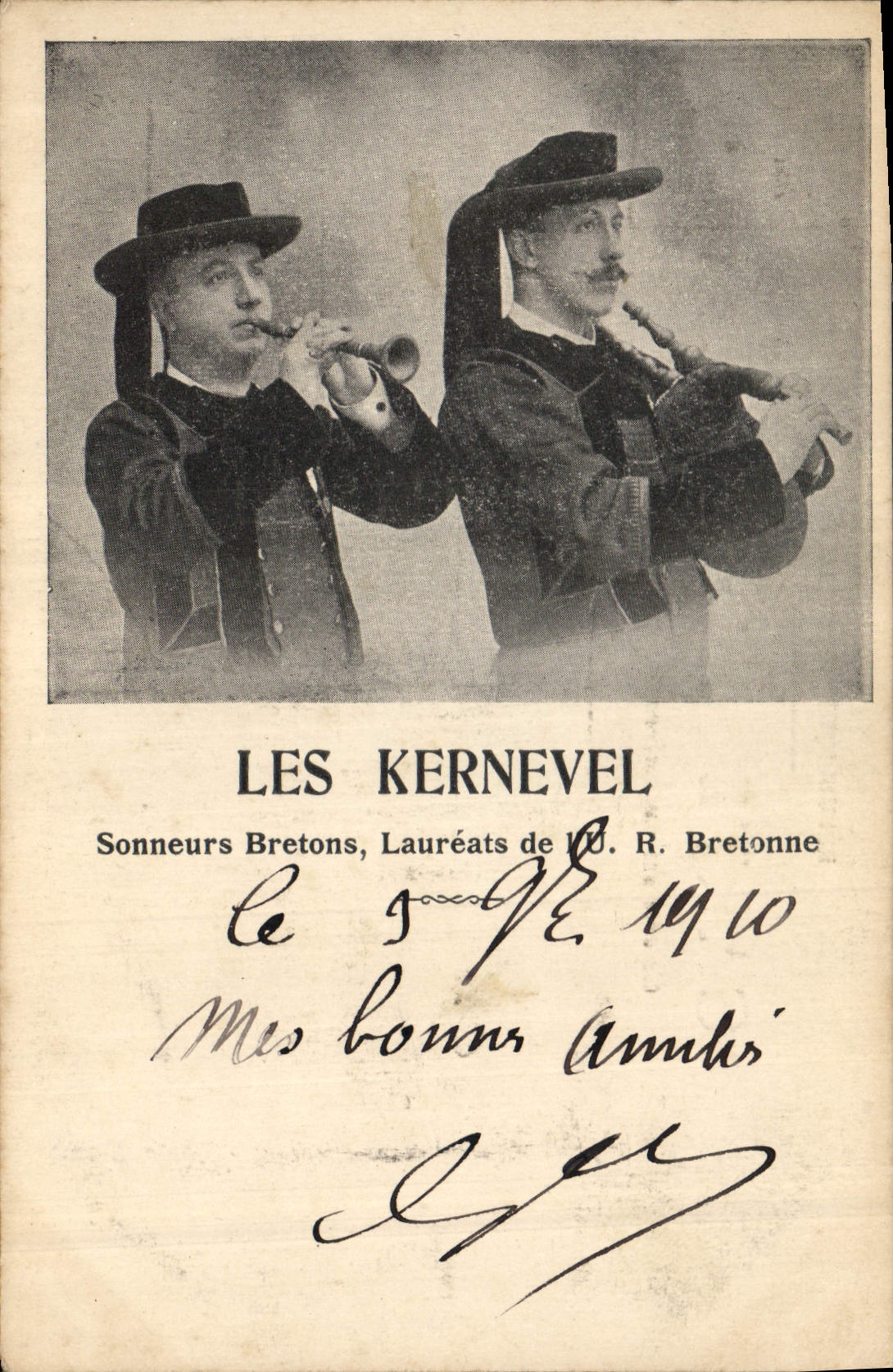 Les Kernevel — Sonneurs Bretons, Lauréats de la R. Bretonne — 1910