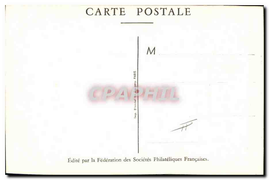 CPA Fouquet de la Varane Journee du timbre 1946  — Verso