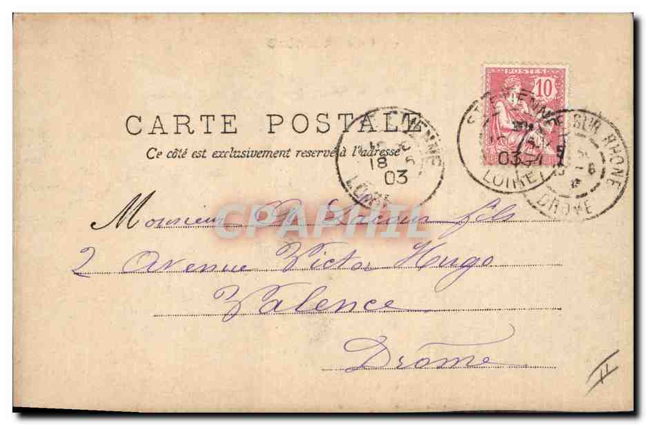 Portrait d'homme — Coquelin Aîné à Toulon (St-Ulphenne) — O.E.P. — Verso