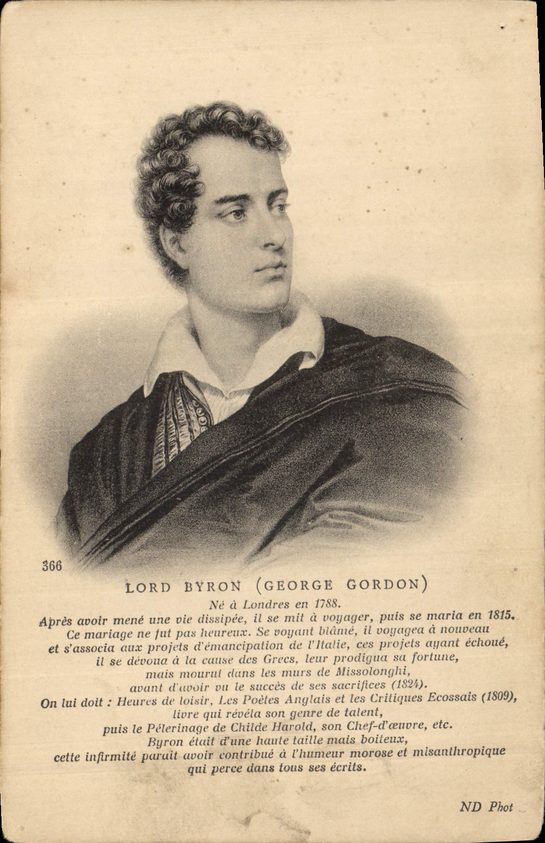 CPA Lord Byron George Gordon 