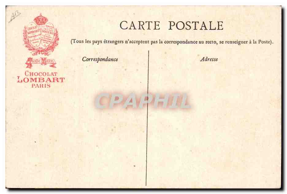 Alphonse Daudet — romancier 1840-1897 — Chocolat Lombart — Verso